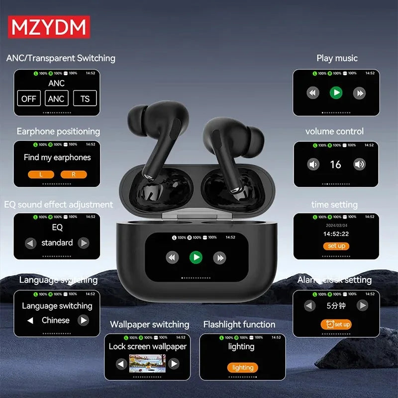 YX30 TWS Wireless Earbuds  LED Touch Control Bluetooth 5.4 In-Ear Sport Headphones ENC Noise Cancelling With Mic