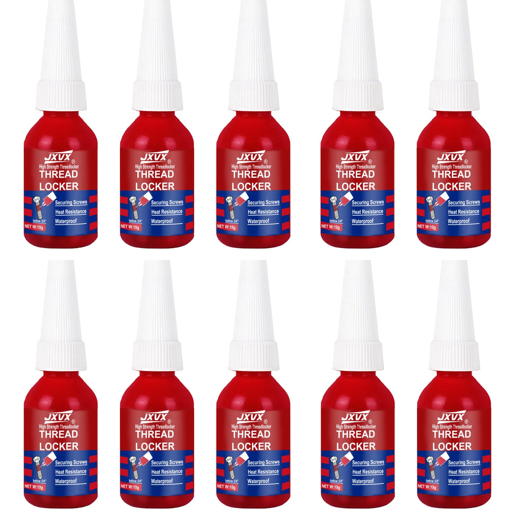 Blue and Red Threadlocker Screw Glue, Fast Curing Thread Fixing Agent, Anaerobic Adhesive, Corrosion Resistant, Anti-Loosening,