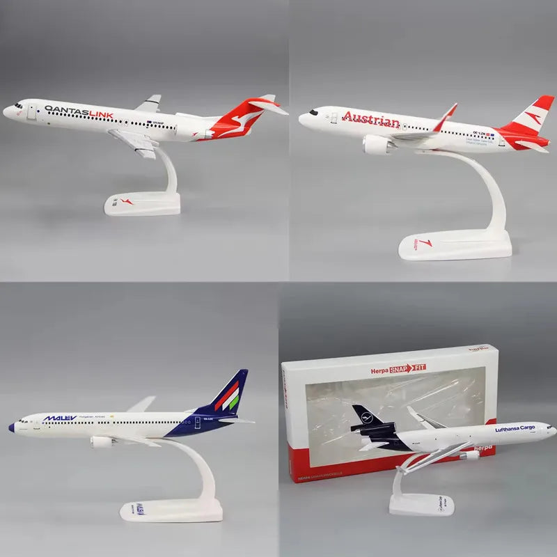1:200 Fokker FK-100 QANTAS/IBERIA EXPRESS/AustrianA320neo /Malév MALEV737-800 /MD-11 Lufthansa CargoAirlines Airplane Model Fans
