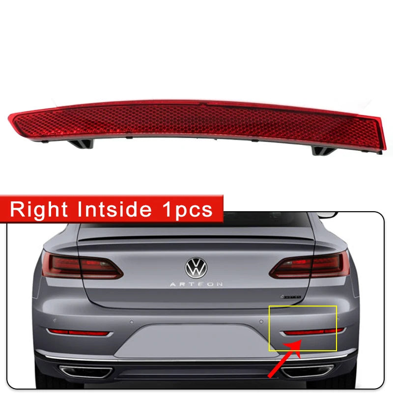 For Volkswagen VW Arteon 3H7 2018 2019 2020 2021 2022 2023 Rear Bumper Reflector Light Brake Stop Turn Signal Lamp Accessories