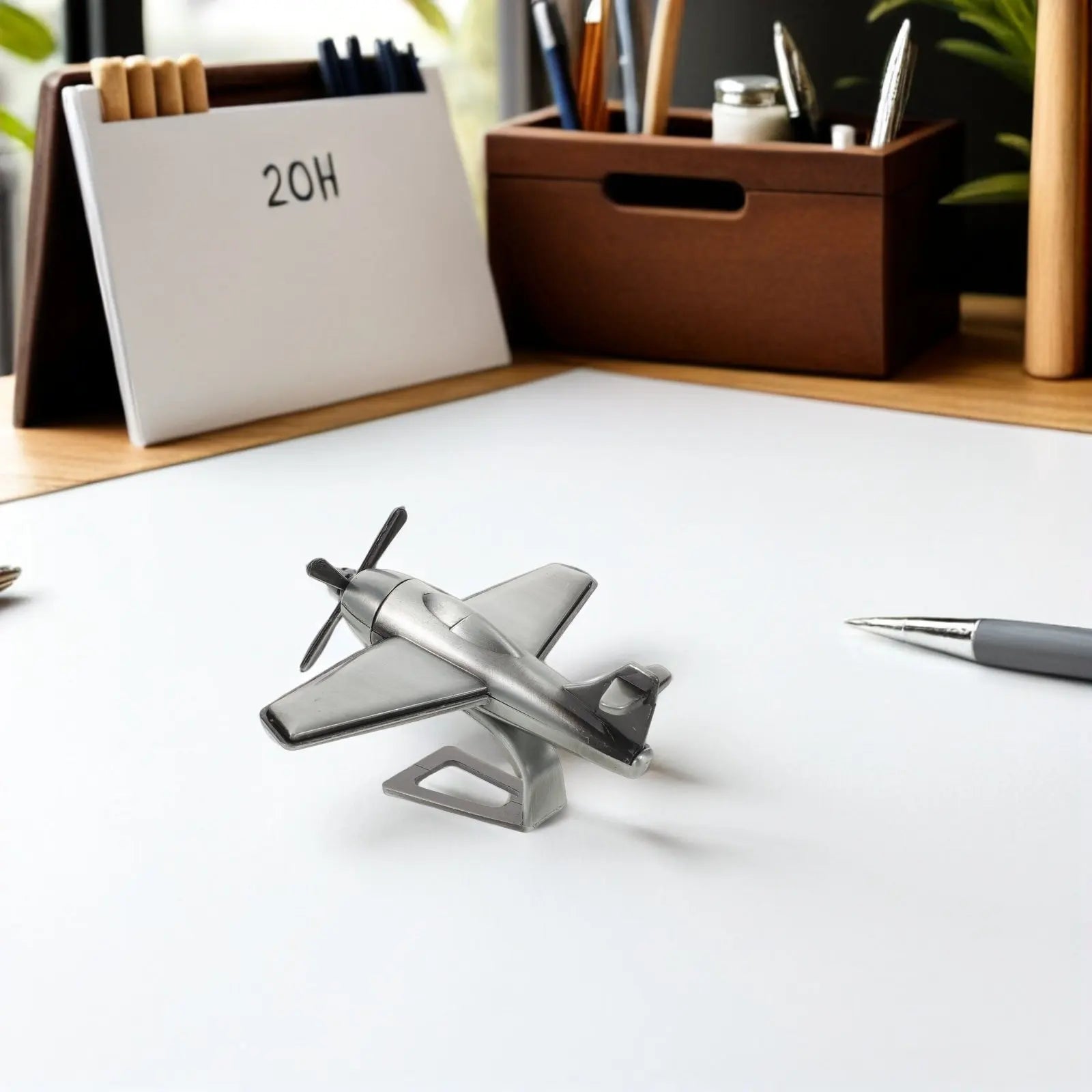 Mini Retro Diecast Propeller Airplane Decorative Metal Plane for Boys Birthday Party Favor Home Office