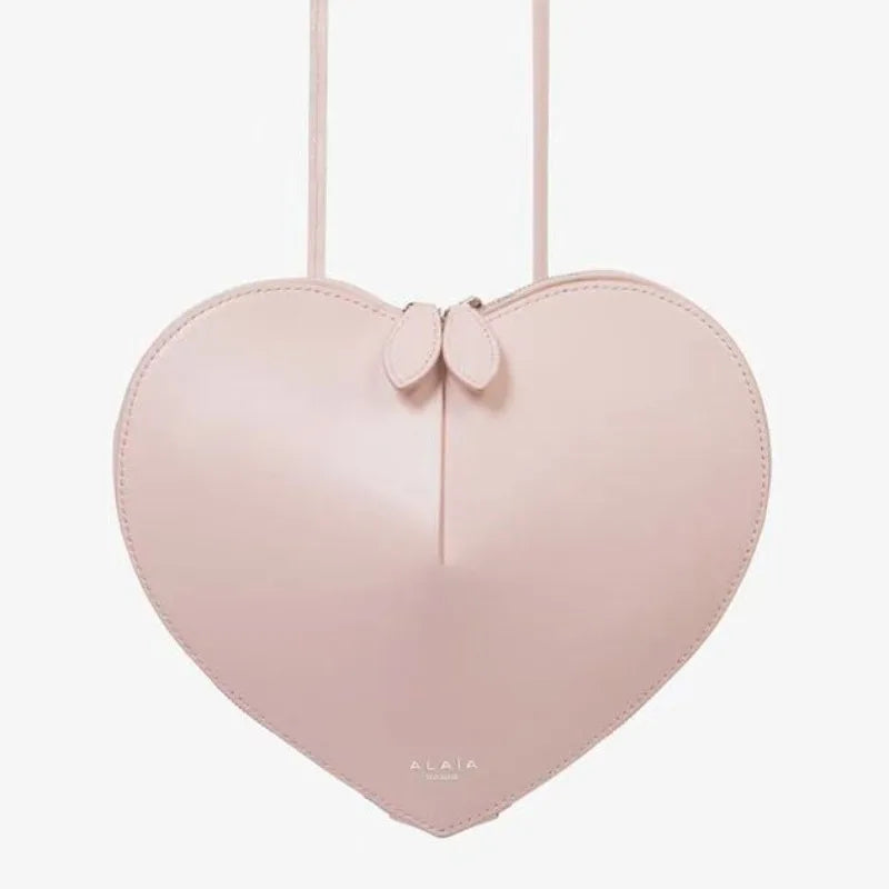 Alaialove bag genuine leather shoulder armpit crossbody bag niche style high quality stereo heart-shaped bag women's bag
