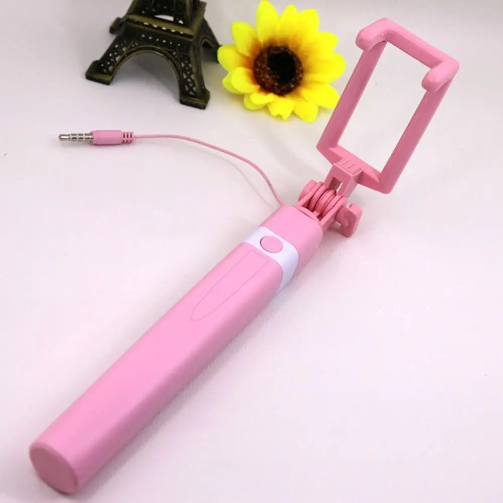 3.5mm Plug Mini Wire Controlled Selfie Stick Portable Retractable Portable Handheld Selfie Stick Mini Type-C Plug