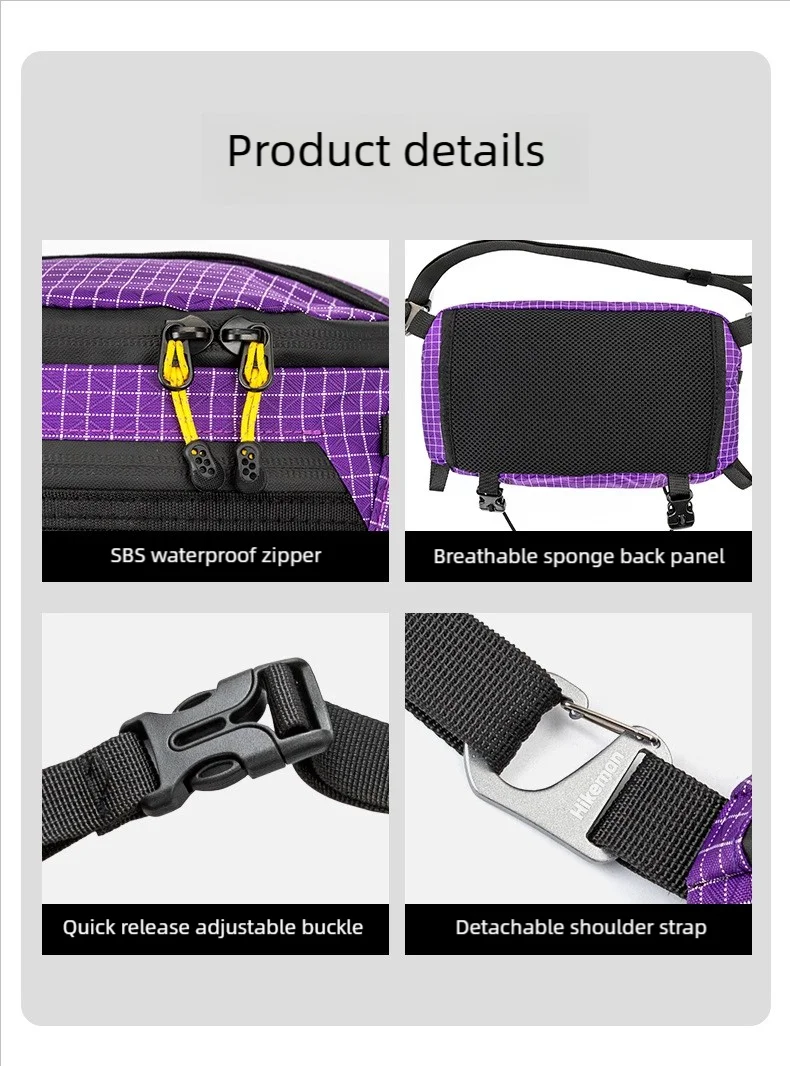 HIKEMAN Outdoor High Capaci Tactical Chest Bag Waterproof Hiking Sports Waist Bag Bapa Extension Bag Casual Sle Leisure Scene