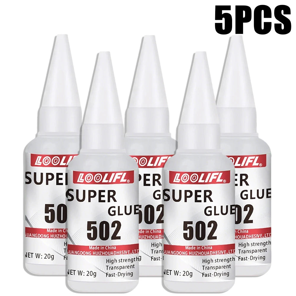 502 Super Instant Glue Fast Curing Strong Bond Low Odor Multi Material Repair Adhesive for Metal Wood Plastic Ceramic Leather