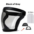 Transparent Full Faceshield Reusable Dustproof Anti-fog Mask HD Safety Glasses Kitchen Protection Anti-splash Mask With Filters