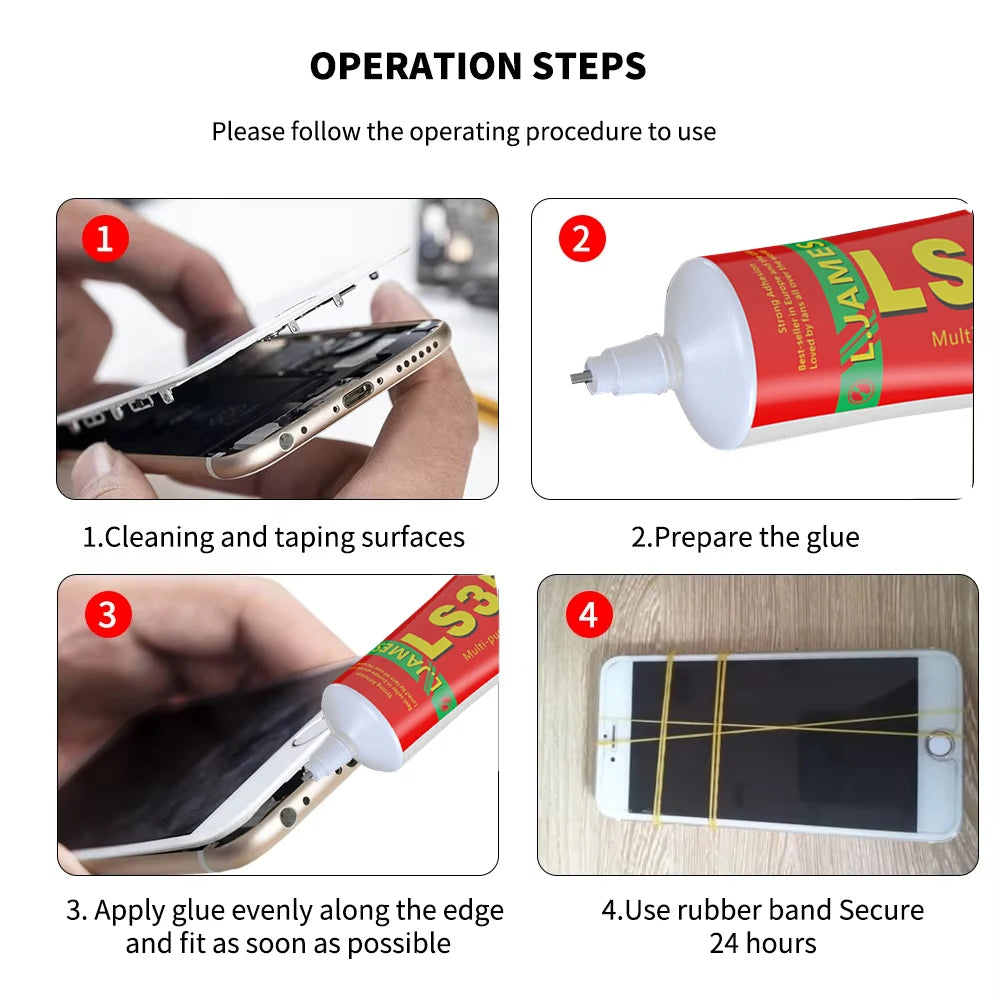 1pc LS350 Epoxy Resin Strong Adhesive Glue 15/50/110ml Liquid Repair Kit for Mobile Phone Touch Screen, Jewelry Making DIY Craft