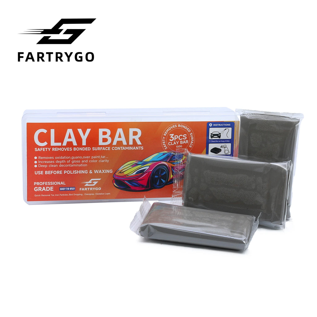 Fartrygo Magic Clay Bar Kit A+++ 100g*3 Pack  Heavy Medium Fine Detailing Clay Bar for Car Care Products