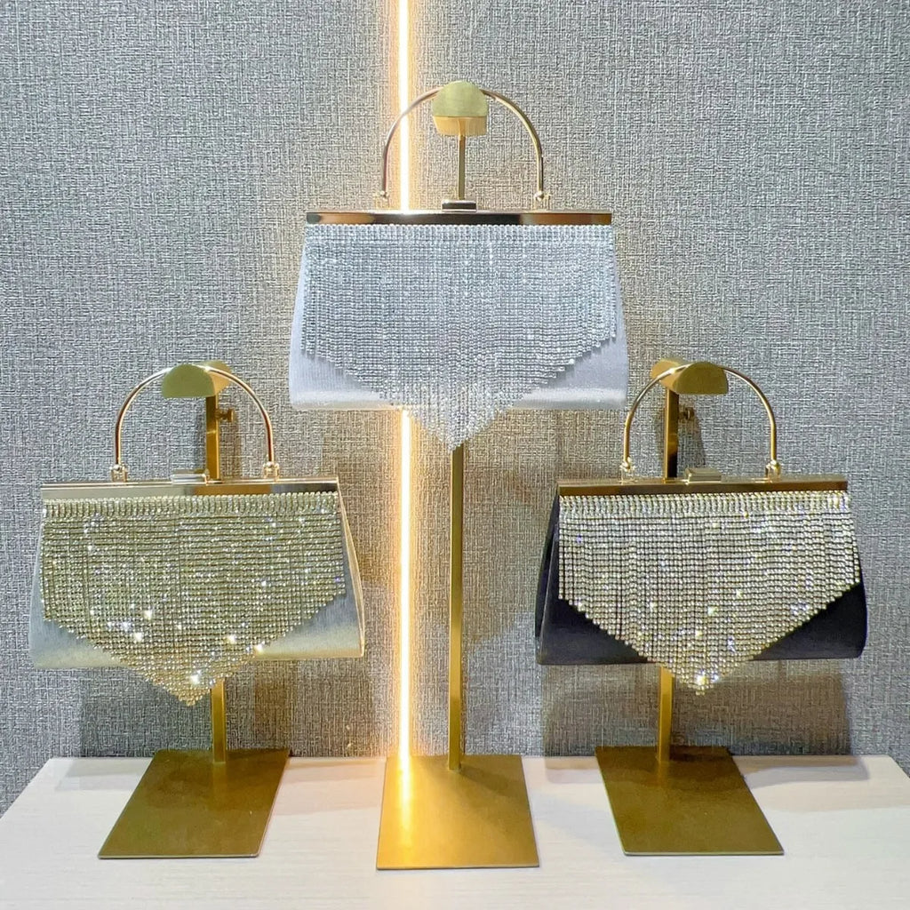 Evening Bag for Women Faionable Diamond Embedded Tassel Handbag New Arrival Cross-Border Women's Purse