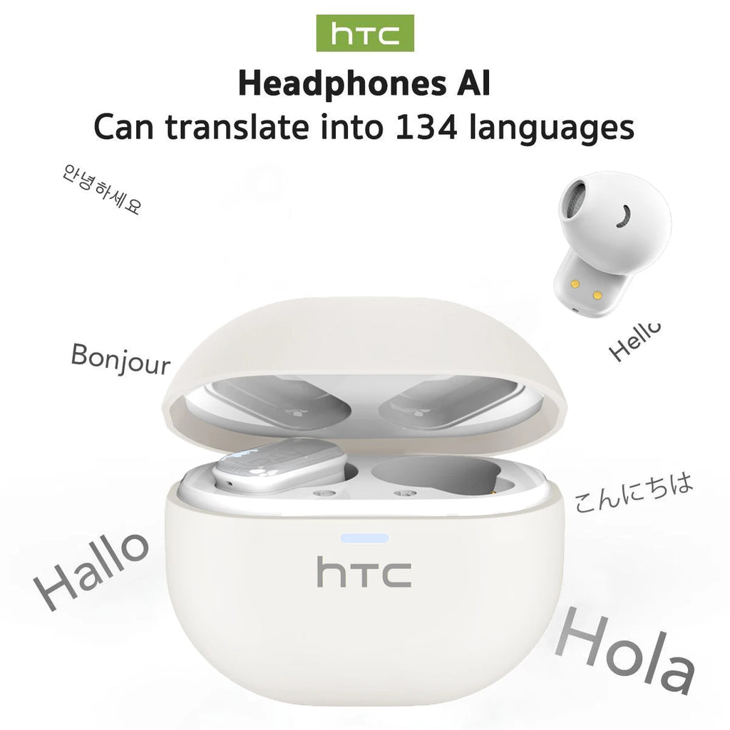 Bluetooth 6.0 Earbuds NE16 AI Translator Earphones 135 Languages Smart Noise Cancelling Wireless In-Ear Headphones for Business