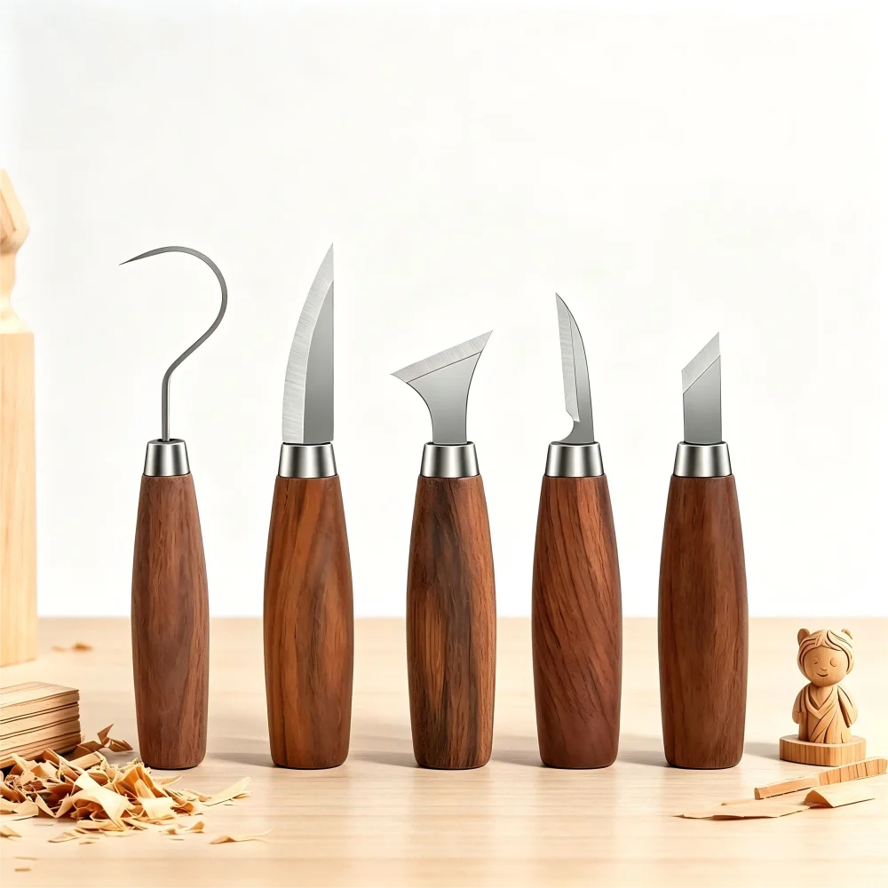 Hand Carving Knife Professional Whittling Tools Kit for Beginners Detail Woodworking Chisel DIY Pumpkin Carving Christmas Gift