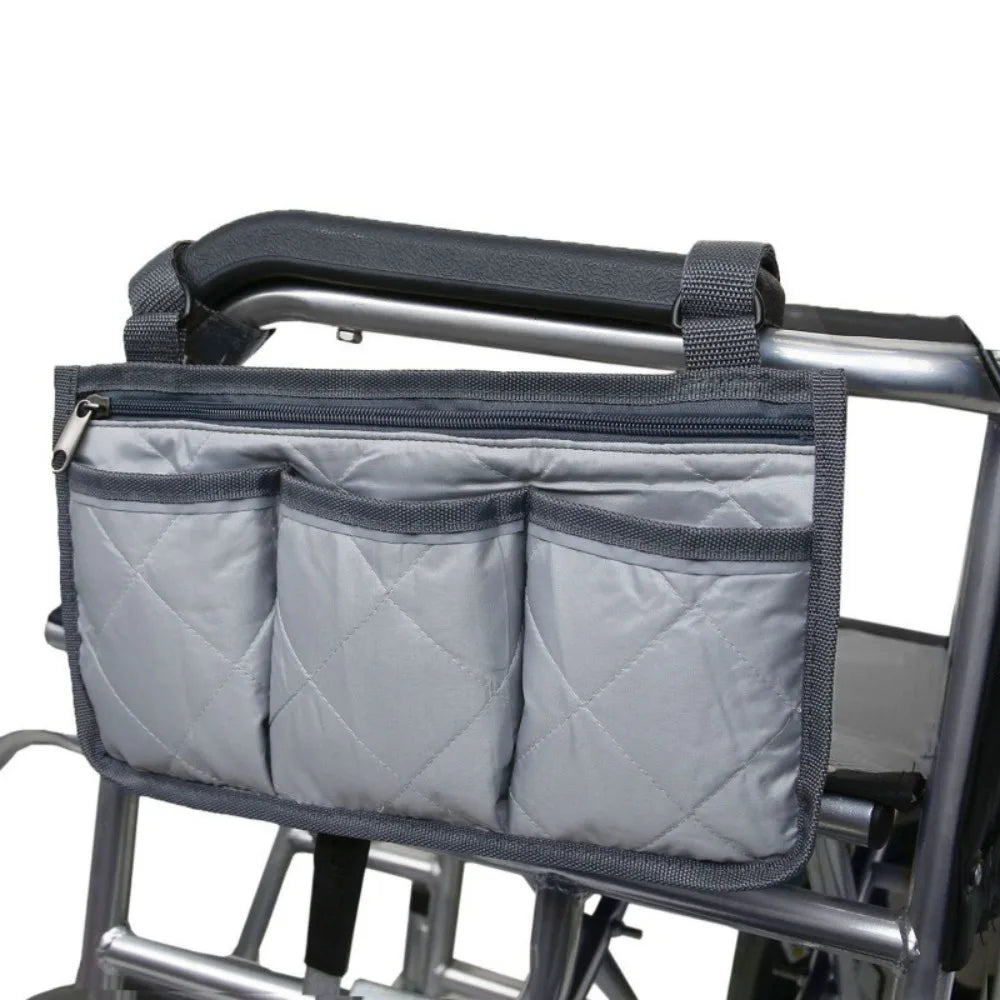 Multi-pocket Wheelchair Hanging Bag Multifunctional Waterproof Arm Rest Pouch Large Capacity Stroller Hanging Bag Stroller