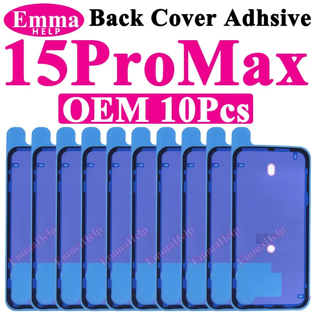 10pcs Waterproof Seal Sticker Back Cover Side For iPhone 16 Plus 15 Pro Max 14 16E Front LCD Display Adhesive Tape Seal
