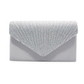 Ladies' Single-shoulder Dinner Bag  Evening Dress Bag Flip Cover Colored Diamond Embossed Clutch Bag  Fashionable Evening Dress
