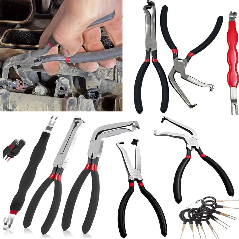 3-Piece Electrical Connector Disconnect Pliers Set, Fuel Line Separator & Spark Plug Removal Tool