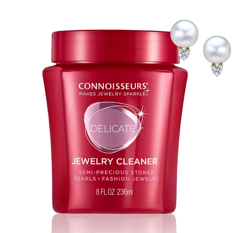 Connoisseurs Delicate Jewelry Cleaner 236ml Ammonia-Free Gentle Formula for Pearls, Opals, Coral & Costume Jewelry