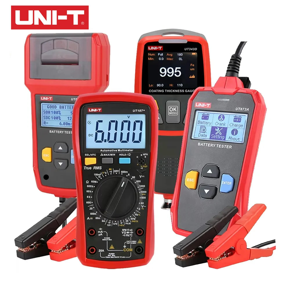 UNI-T UT105+ UT107 PLUS Automotive Multimeter UT673A UT675A Car Battery Tester UT343A UT343D Coating Thickness Gauge Meter