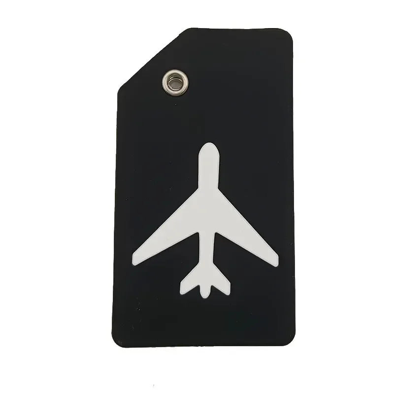 Soft Rubber Plane Prints Luggage Tags Suitcase ID Name Mark Label Travel Backpack Hanbag Tag Cruise Ship Travel Accessories