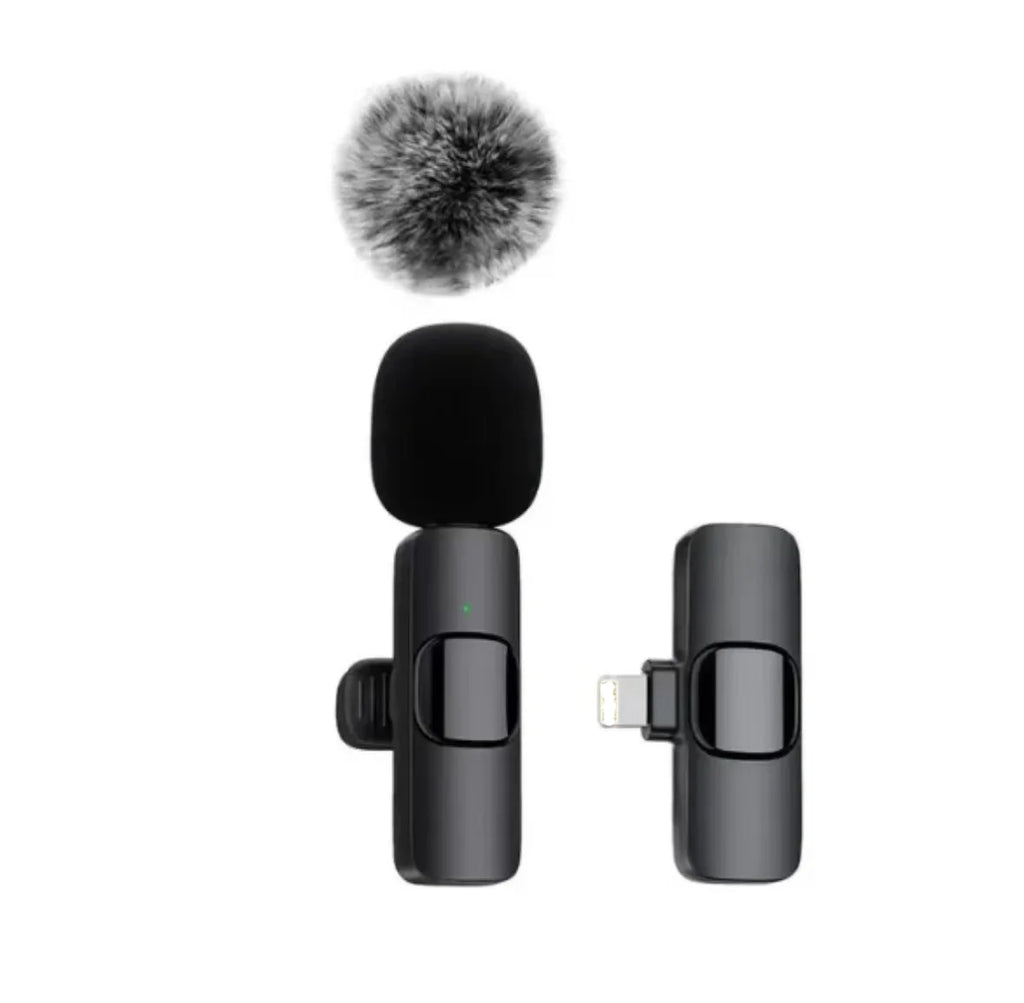 Mini Portable Wireless Lavalier Microphone for Live Broadcast Gaming Audio Video Recording iPhone Android