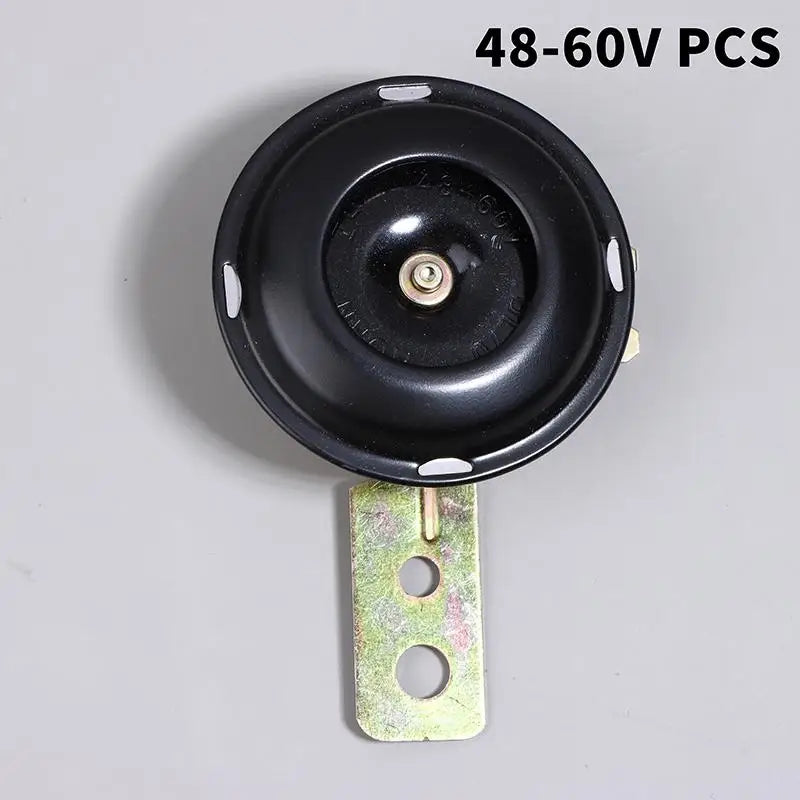 12V 48V 60V General Motorcycle Electric Horn Kit Waterproof Round Speaker Loud Electric Horn Suitable For Bicycle Scooter 105dB
