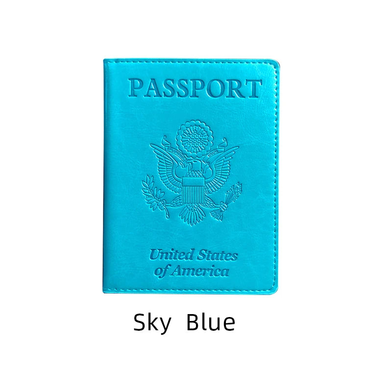 Travel Passport Cover Card Protector Women Men Embossing Travel ID&Document Passport Holder Business PU Leather Wallet Case NEW