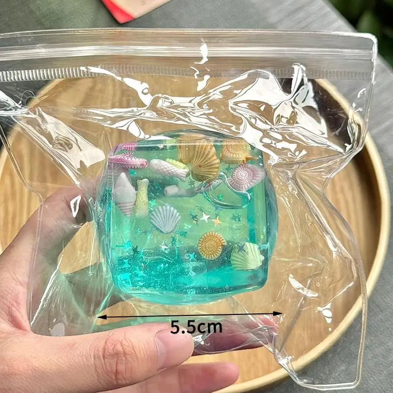 Kawaii Ocean Theme Slow Rebound Toy  Shaped Stress Relief Squeeze Toy Creative Kids And Adults Squeeze Relax Gifts