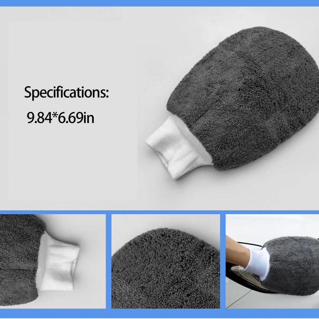 9PCS Car Cleaning Tool Kit, Complete Wash & Detailing Set with Brush, Mitt, Sponge & Towels