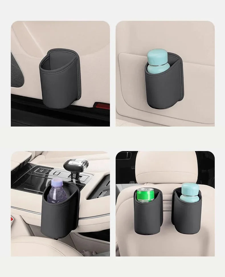 Premium PU Car Cup Coaster Anti-Slip Noise Reduction Auto Cup Pad Wear Resistant Easy Clean Interior Decor for Cars SUV