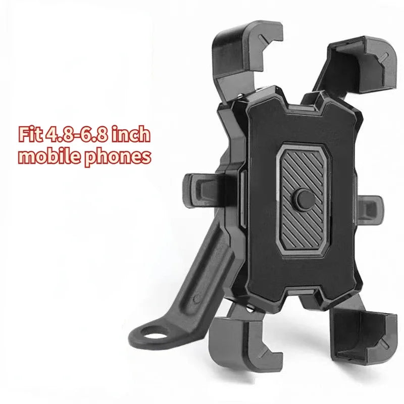 Motorcycle Phone Mount, Bike Mobile Holder, Handlebar Rearview Mirror Clip for Bicycle Scooter, iPhone More 4.8-6.8" Cell Phones