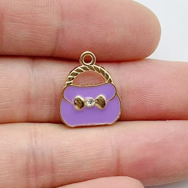 12pcs Xiaoxiangfeng Jewelry Accessories Spot Wholesale Alloy Handmade DIY Jewelry Cross border Drip Oil DIY Jewelry Accessories