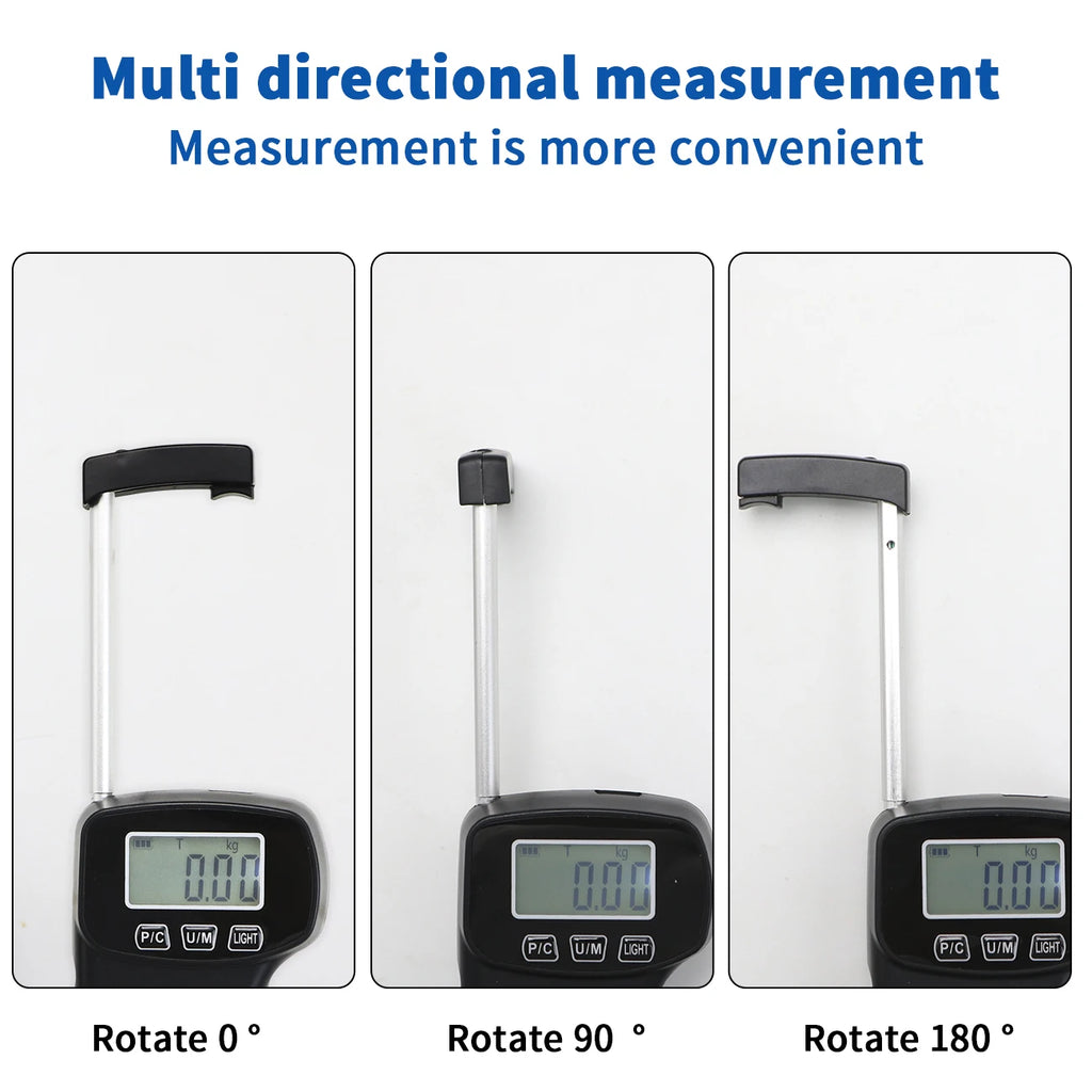 SHANHR Digital Tenision Meter Force Gauge Push Pull Gauge Portable Force Meter with Units KG/LB, Storage Case, Auto Backlit LCD