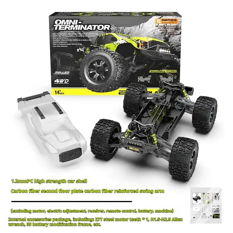LLL 1:10 All-Round Terminator Remote Control Electric Brushless Four-Wheel Drive Off-Road Vehicle RC Model Car V2 Version