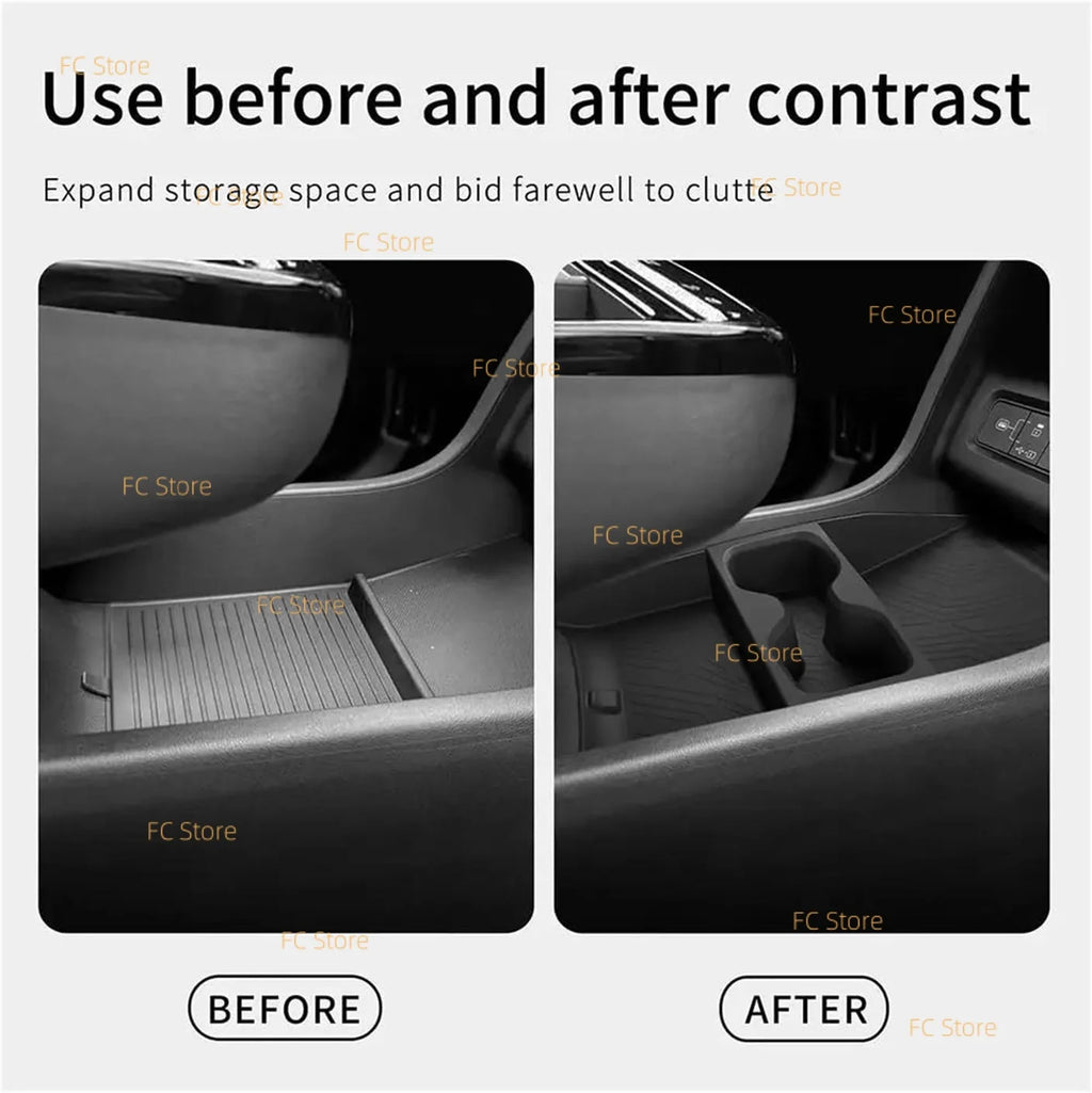For Tucson 2025 2026 Under Center Console Cup Holder Storage Box Accessories Only for Electronic Gear Not for Manual/Automatic
