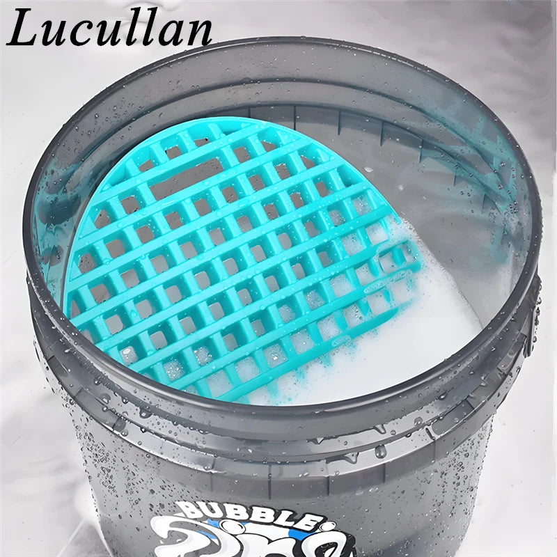 Lucullan Car Wash Bucket Insert with Washboard Car Wash Accessories Removes Dirt from Wash Mitt for Detailing