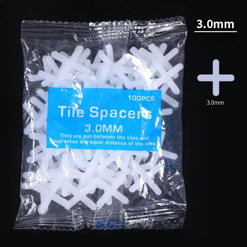 1Pack 2/3MM Ceramic Tiler Spacer Cross Plastic Tile Plumber Reuseable Leveling System Construction Tools