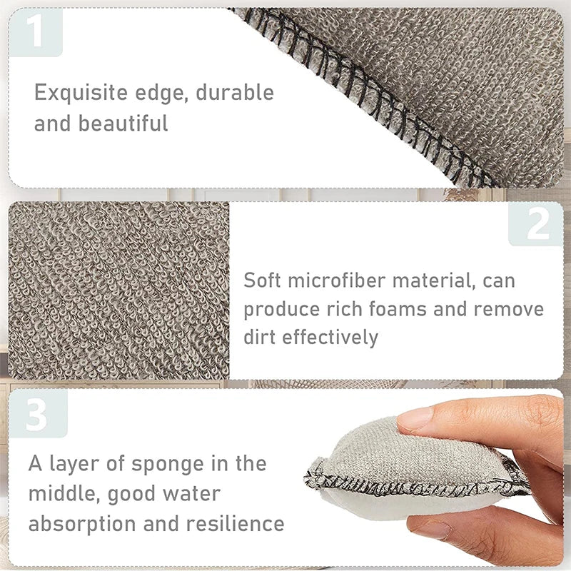 Interior Car Wash Pad Soft Absorbent Detailing Bristle Cleaning No Scratch Car Household Microfiber Scrubbing Sponge for Leather
