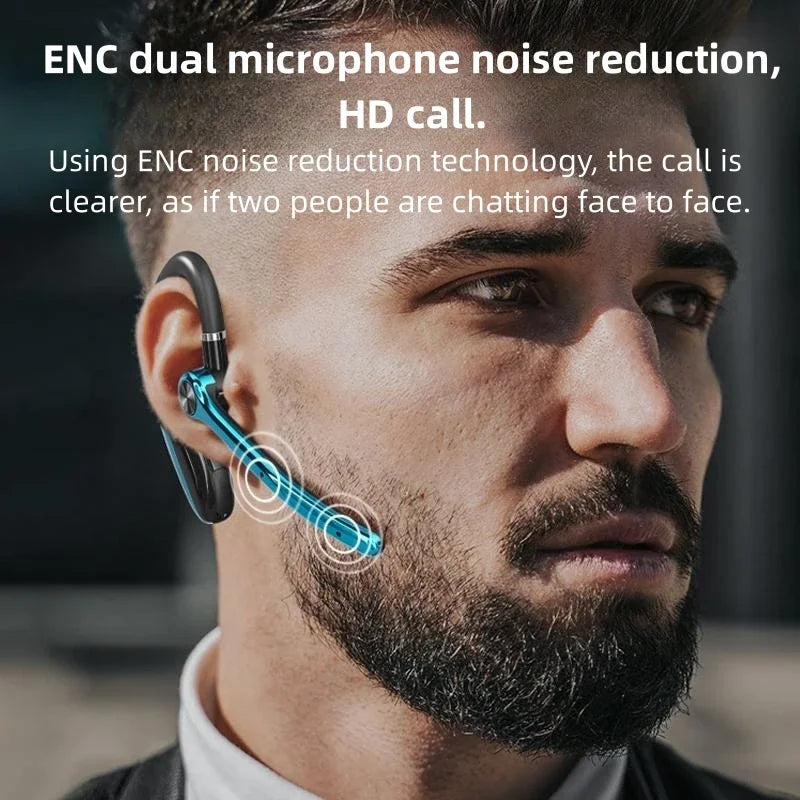 M80A Wireless Bluetooth Headset 5.3 Earphones Dual Connection Headphone with Dual Mic ENC Noise Cancelling Hands-free Earbuds