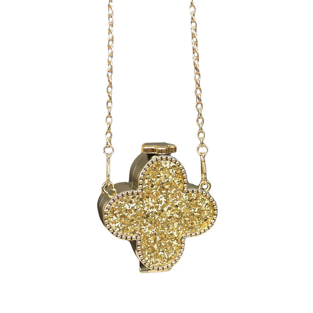 Mini Coin Purse Clover Luxury Fashion Shiny Rhinestone Evening Clutch Handbag for Women, New Sparkling Release