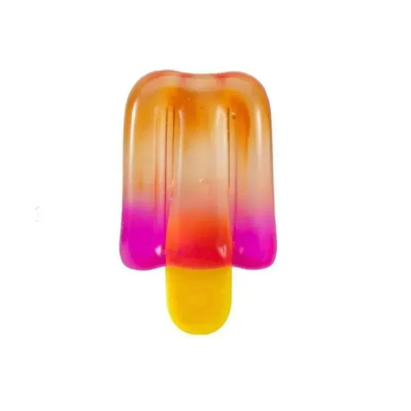 Needoh Cubo Sensorial Antiestrés Suave y Glutinoso Relleno de Gel, Bola Elástica, Caja Sorpresa de Hielo Suave, Rebote Lento