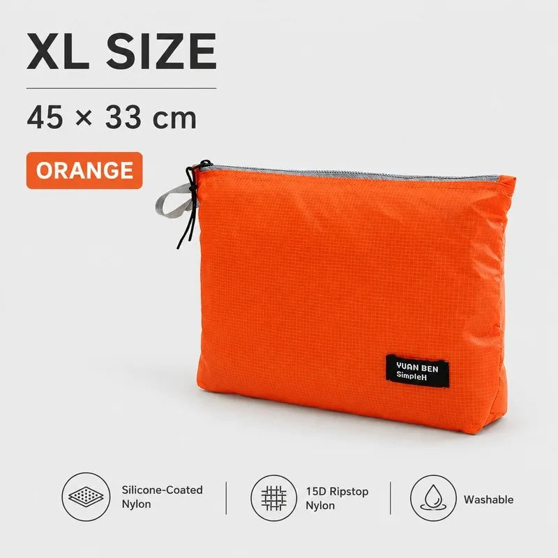 Ultralight Waterproof Travel Storage Bag Silicone Coated Nylon Organizer Pouch Clip On Camping Hiking Backpack Gear Packing Bag