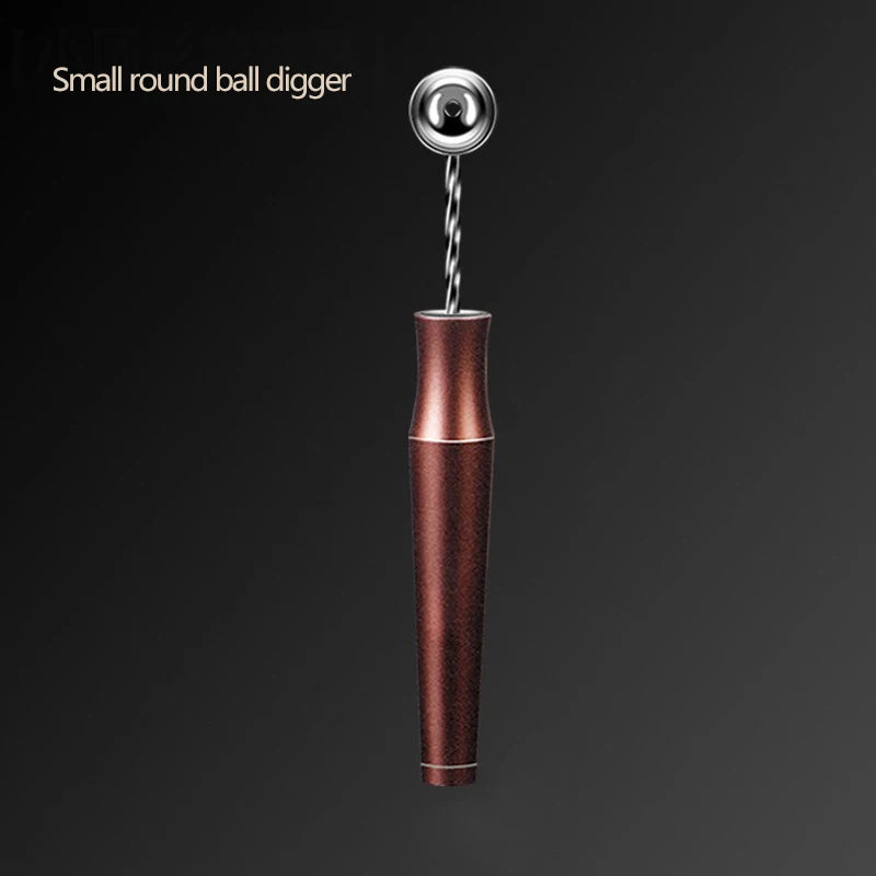 Stainless Steel Fruit Platter Ball Digger Corrugated Carving Knife Watermelon Ball Digger Spoon Fruit Carving ice cream scoop