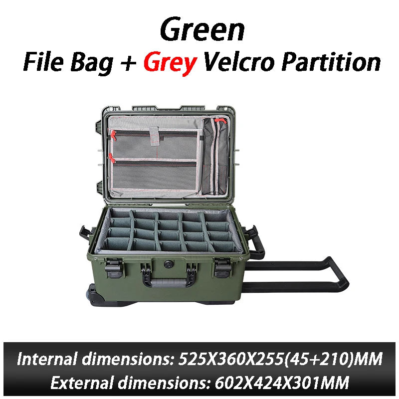 Pull Rod Protective Box Multifunction Precision Instrument Safety Protection Boxes Waterproof Photography Equipment Storage Box