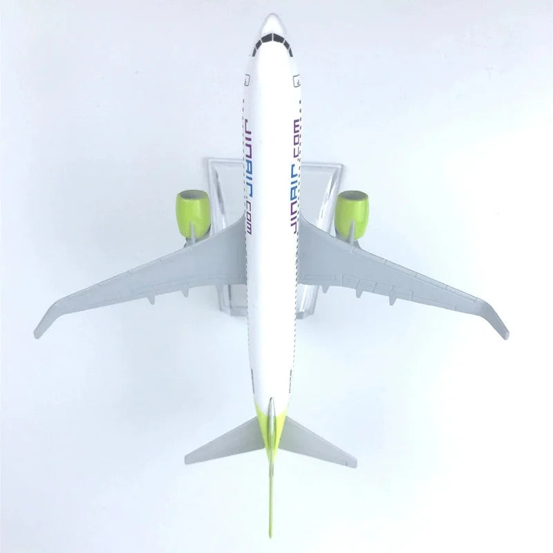 16cm Aircraft Diecast B737 Jin Air Airlines 1/400 Metal Scale Aircraft Simulation Alloy Passenger Model Toy For Children Collect