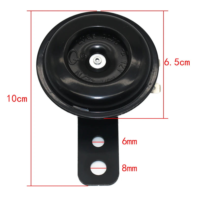 Universal 6V 12V 48V 60V 1.5A 105db Motorcycle Electric Horn Speaker Waterproof Round For Lightweight Off-Road Vehicle ATV