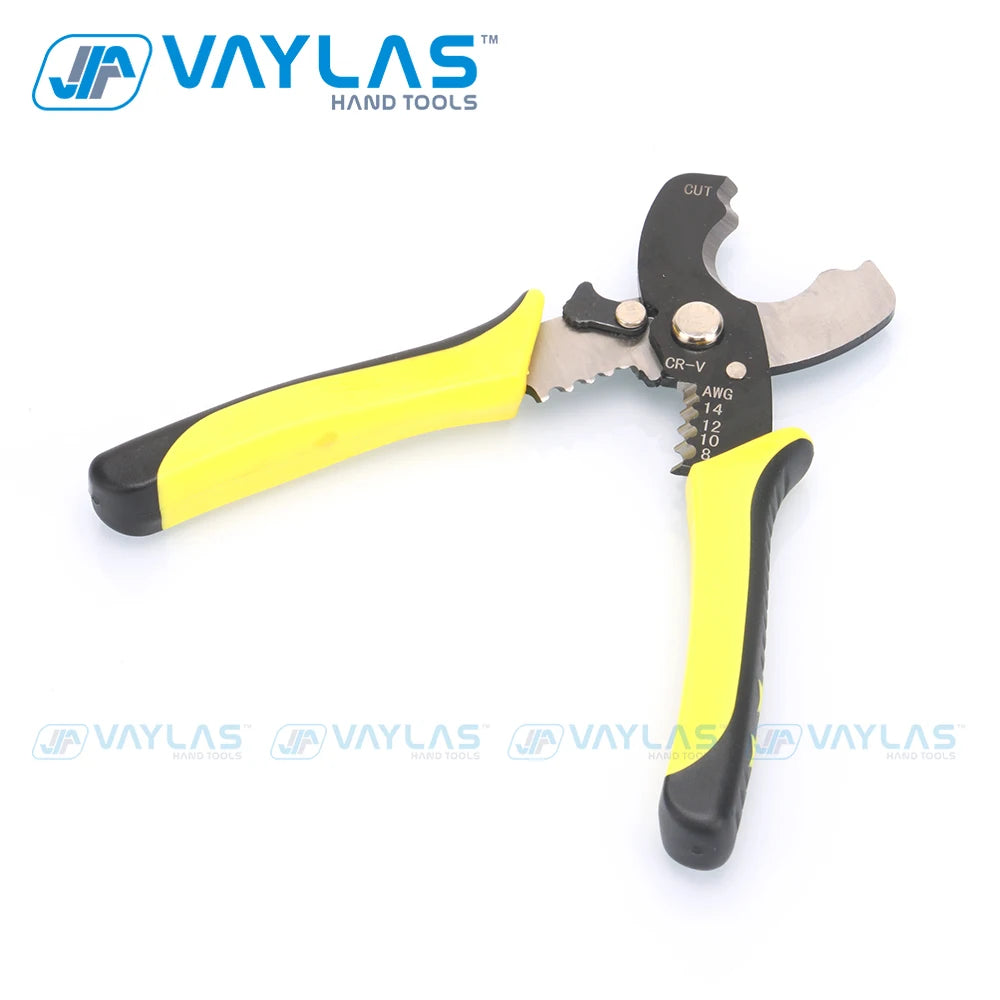 Multifunctional Cable Wire Stripper Stripping Cutter Knife Crimper AWG & Metric Scale