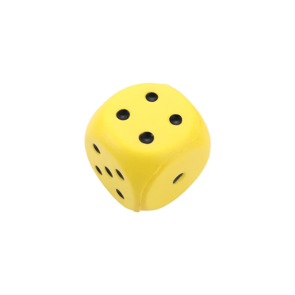 1PCS Big Sponge Dice Soft and Elastic Toys Color Solid Point Dice Side Length 6cm Cognitive Amusing Props