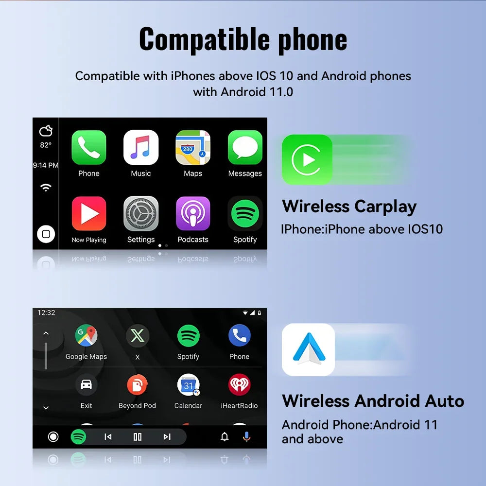 Wooboobox Wireless Ai Smart Box CarPlay Android Auto Adapter Play USB WIFI  For Youtube Netflix TikTok Universal Mazda GT7S