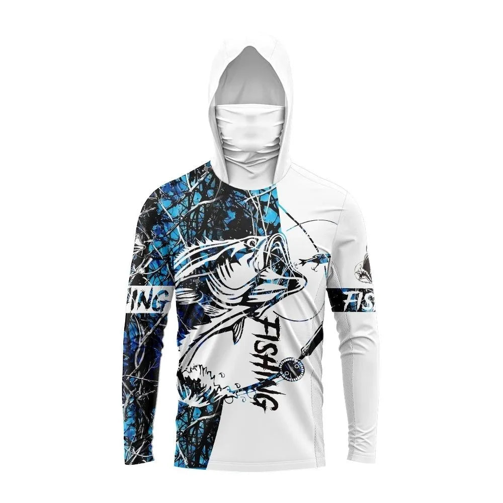 2026 Summer New Style Men's Long-Sleeved Shirt with 3D Fishing Pattern Print Comfortable Soft Breathable for Sports Use