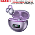 ERAZER XF55 Bluetooth V6.0 AI Earphones Noise Redution OWS Ear clip Headsets Wireless Headphones Translator Earbuds Longlife