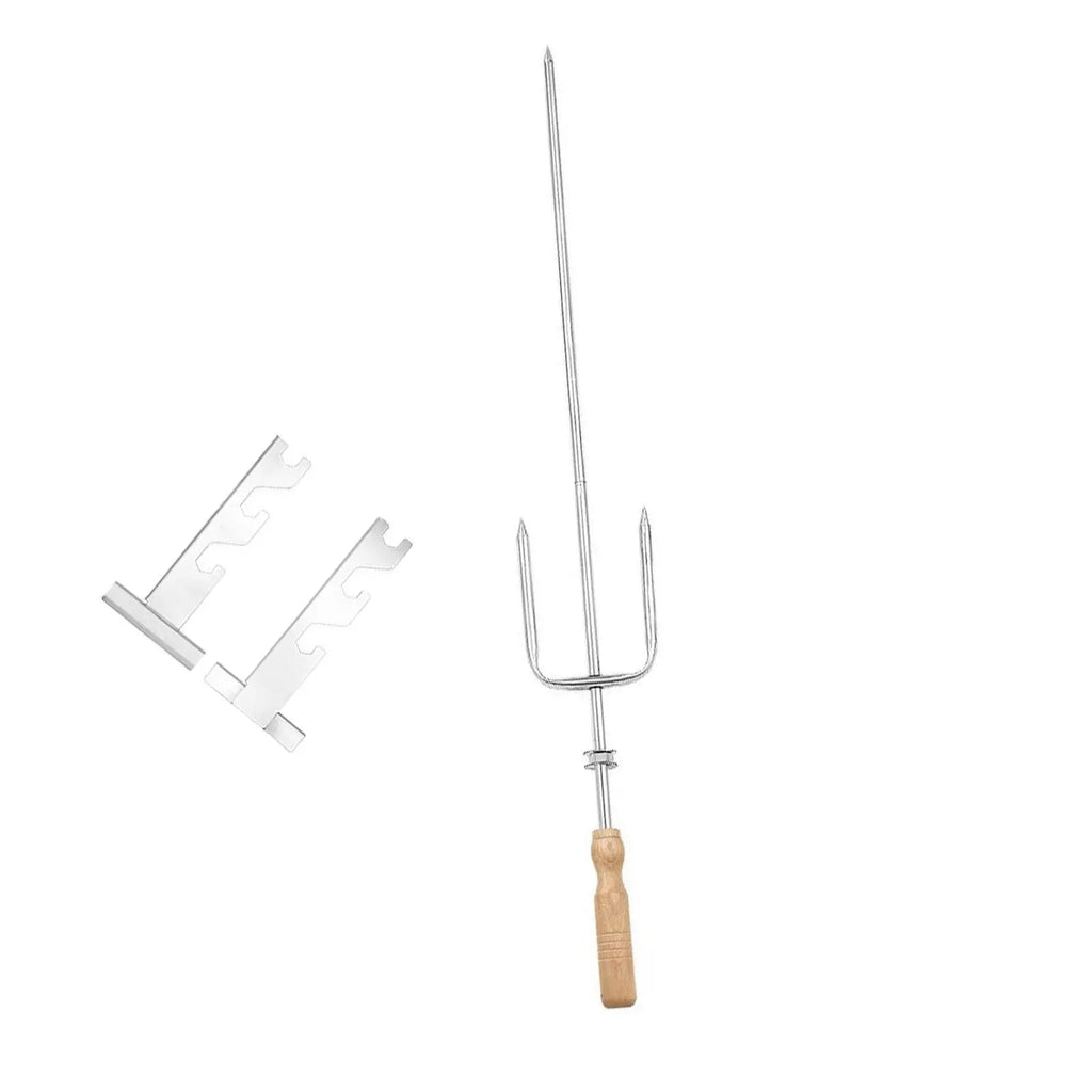 BBQ Fork Grill Skewer Grill Fork Easy to Use Portable Kabob Sticks Cooking Stand for Outdoor Picnic Sausages Backyard Chicken